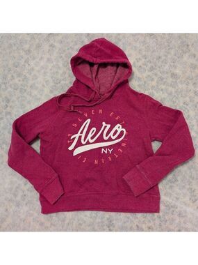 Aeropostale Pink Classic Vintage Y2K Front Zip Hoodie Size L Millennial Vibes